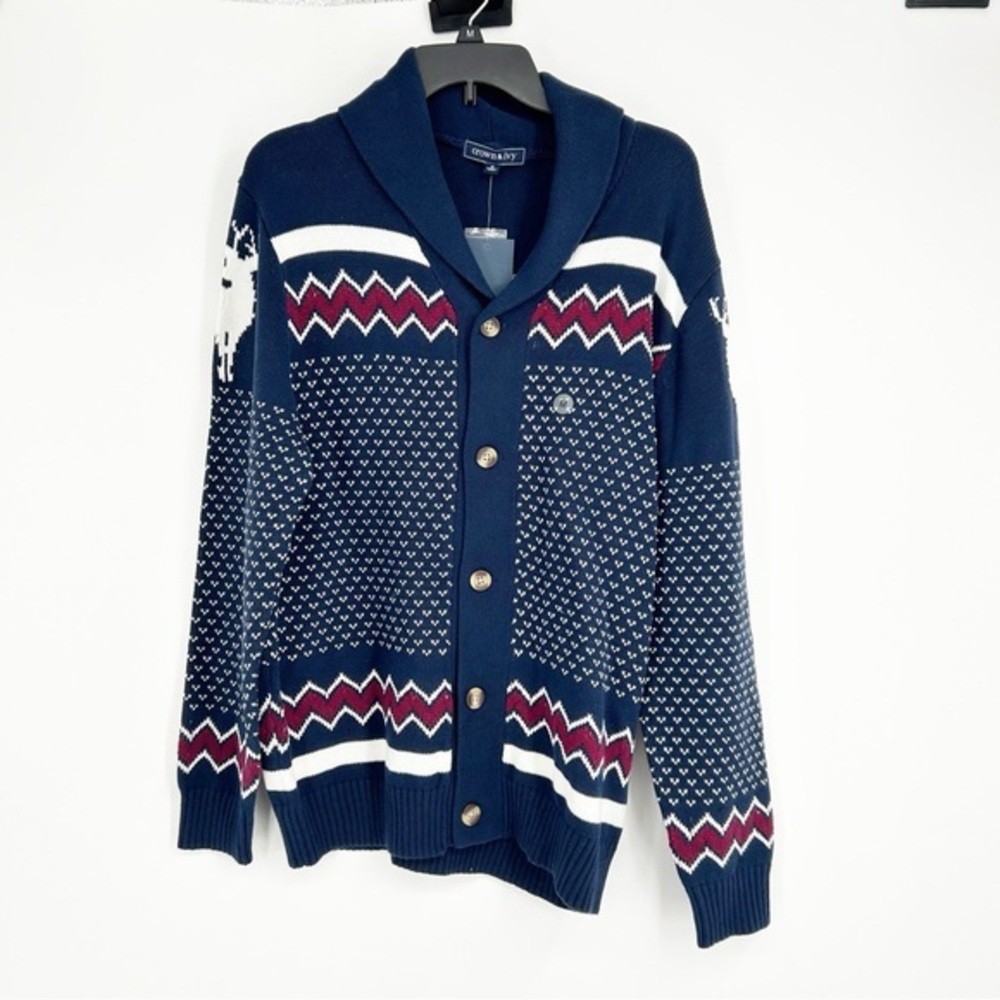 NWT Crown‎ & Ivy Blue Winter Button Front Cardigan Size Medium